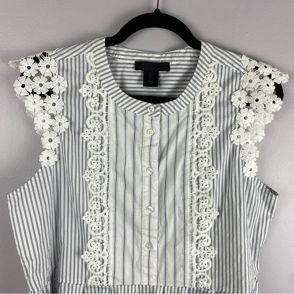 MAISON Cinqcent floral cap-sleeve peplum cotton blouse - Picture 3 of 12